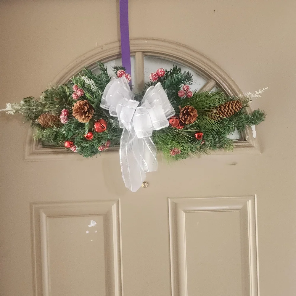 Handmade Christmas Swag Hand Crafted Wreath Approximate Size 30in